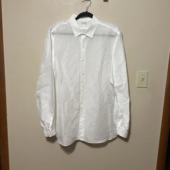 Caruso Men’s White Linen Button Down Shirt - Picture 2 of 8